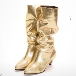 Gold Heeled Boots